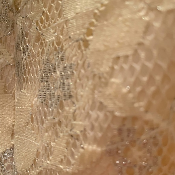 Brand new Jone New York dress in cream color with silver threads . Size : 14 - Picture 14 of 16